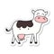 sticker of a cartoon dairy cow