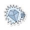 sticker of a cartoon diamonds