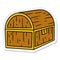 sticker cartoon doodle of a treasure chest