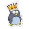 sticker of a cartoon emperor penguin