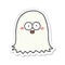 sticker of a cartoon friendly ghost