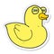 sticker of a cartoon funny rubber duck