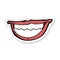 sticker of a cartoon grinning mouth