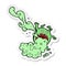 sticker of a cartoon gross monster