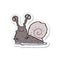 sticker of a cartoon gross snail