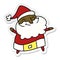 sticker cartoon of a jolly father christmas