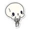 sticker cartoon kawaii cute dead skeleton