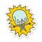 sticker cartoon kawaii electrocuted skeleton