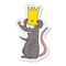 sticker of a cartoon king rat