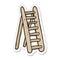 sticker of a cartoon ladder