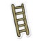 sticker of a cartoon ladder