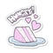 sticker of a cartoon lovely cake