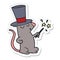 sticker of a cartoon mouse magician