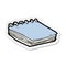 sticker of a cartoon notepad