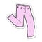 sticker of a cartoon pair of pink pants