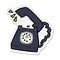 sticker of a cartoon ringing telephone