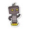 sticker of a cartoon robot hovering