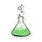sticker of a cartoon science chemicals