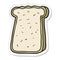 sticker of a cartoon slice of toast