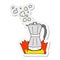 sticker of a cartoon stovetop espresso maker