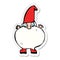 sticker of a cartoon tiny santa