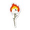 sticker of a cartoon toasted marshmallow