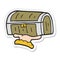 sticker of a cartoon treasure chest