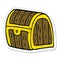 sticker of a cartoon treasure chest