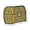 sticker of a cartoon treasure chest