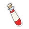 sticker of a cartoon vial of blood