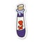 sticker of a cartoon vial of poison