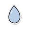 sticker of a cartoon water droplet