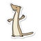 sticker of a cartoon weasel