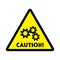 sticker with caution gear works