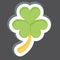 Sticker Clover. related to Ireland symbol. simple design editable. simple illustration