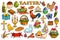 Sticker collection for Easter holiday celebration object