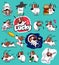 Sticker Collection of Emoji Cartoon Dog Emoticons