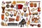 Sticker collection for music and entertainment instrument object