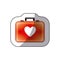 sticker color suitcase with blood donation equipment