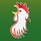 Sticker - colored stylized rooster