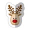 sticker colorful cartoon cute face reindeer animal