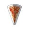 sticker colorful piece pizza icon fast food