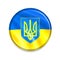 Sticker with colors of Ukrainian flag