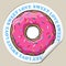 Sticker with donut.