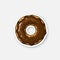 Sticker donut with chocolate glaze