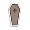 Sticker of a dracula coffin icon