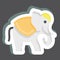 Sticker Elephant. related to Thailand symbol. simple design editable. simple illustration. simple vector icons. World Travel