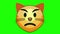 Sticker emoji pouting cat face with comic style animation loopâ€¨