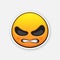 Sticker of emoticon for expressing emotion of angry, with clenched teeth