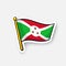 Sticker flag of Burundi